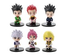 HLUONGTN Anime Figurines Killua Zaoldyeck/Goncss/Chrollo Lucilfer Cute Character Statue Model Pvc Figures/6Pcs,B/8Cm