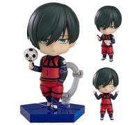 HLUONGTN Blue Lock Anime Figure Rin Itoshi Figure Q Versmini Actfigure Changeable Heads Actfigure Pvc Model Statue