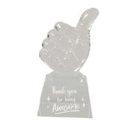HLUONGTN Trophée Ornements Prix Trophée Doigt Trophée Célébrattrophéeste de Main Trophée Fête Trophée Cristal