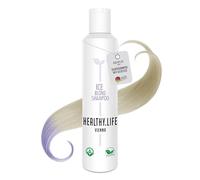 HLV Shampooing anti-jaunissement pour argent - Shampooing pigmenté violet contre les reflets jaunes sur cheveux blonds blancs et gris - Shampooing nettoyant doux - Vegan, pour tous les types de