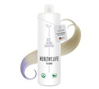HLV Shampooing anti-jaunissement pour argent - Shampooing pigmenté violet contre les reflets jaunes sur les cheveux blonds blancs et gris - Shampooing nettoyant doux - Vegan, pour tous les types de