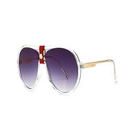 HLVDLSNI Lunettes de soleil pilote super grandes for femmes et hommes verres dégradés de marque de luxe for lunettes de soleil rétro noires for femmes(Clear Gray)