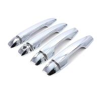 HLWXMDZ Coques De Poignée De Porte Pour Voiture Pour Mitsubishi Pour Outlander 2022-2025 Pour Eclipse Cross 2018-2022 Pièces Automobiles(Silver 0 button)