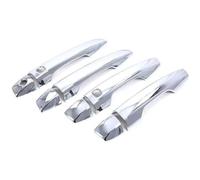 HLWXMDZ Coques De Poignée De Porte Pour Voiture Pour Mitsubishi Pour Outlander 2022-2025 Pour Eclipse Cross 2018-2022 Pièces Automobiles(Silver 2 buttons)