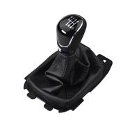 HLWXMDZ Housse Levier Vitesse Voiture pour F&ord pour Ecosport 2013 2014 2015 2016 2017 2018 Pommeau De Levier De Vitesse Manuel avec Soufflet en Cuir Noir(6 Speed)