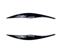 HLWXMDZ Lentille Phare pour B&MW Série 3 E90 E91 Berline Touring 2005 2006 2007 2008 2009 2010 2011 2 Pièces ABS Noir Brillant Sourcils De Phare Paupière(Gloss Black)