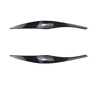 HLWXMDZ Lentille Phare pour B&MW Série 3 E90 E91 Berline Touring 2005 2006 2007 2008 2009 2010 2011 2 Pièces ABS Noir Brillant Sourcils De Phare Paupière(Carbon Look)