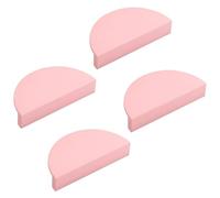HLXDECO Lot de 4 poignées de placard en forme de demi-lune en alliage d'aluminium, centre des trous : 6,4 cm, longueur totale : 10 cm, quincaillerie solide pour meubles