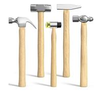 Hlxnyami Ensemble de marteaux, acier poli forgé, long manche en bois, convient pour un usage domestique et professionnel
