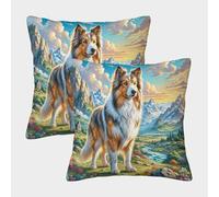 HLXZMCVBT Atlas Berger Taie d'oreiller Velours avec Fermeture Éclair fidèle Soft & Comfortable Paire De Taies d'oreiller pour Sofa Canapé Chambre Auto Chaise Domicile Décor 40x40cm