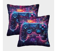 HLXZMCVBT Gamer Housse De Coussin 100% Microfibre Anallergique avec Fermeture Éclair Taies d'oreiller Soft & Comfortable pour Sofa Canapé Chambre Auto Chaise Domicile Décor 40x40cm