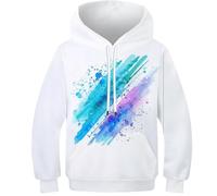 HLXZMCVBT Geometry Unisexe pour Enfant avec Hoodies Impression 3D Drôle Sweat Poche Pullover À Capuche pour 10-12Y