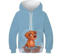 HLXZMCVBT German Shepherd Unisexe pour Enfant avec Sweat À Capuche 3D Drôle avec Poche Bande Manches Longues Enfants 10-12Y