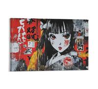 HLXZMCVBT Graffiti japonais Impression Sur Toile De Peintures,Comics pour filles Impression Ouvrages D'art Toile Tableau Decoration Murale Chambre Coucher Salle De Bains 16x24inch(40x60cm)