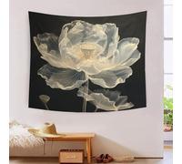 HLXZMCVBT La fleur de La fleur de lotus 3D Effet Tapisserie Art Mural Tapisserie Murales Décoration Murale En Tissu Pour Chambre Salon Serviette De Plage Tenture Murale 180cmx230cm