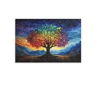 HLXZMCVBT L'arbre rouge de la vie Impression Sur Toile De Peintures, Toile Image Peinture Tableaux De La,d'œuvres D'art Pour Le Bureau À Domicile Décoration Moderne 20x30inch(50x75cm)
