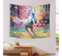 HLXZMCVBT Le cheval 3D Effet Tapisserie Art Mural Tapisserie Murales Tapisserie Murale Tissu Pour La Chambre À Coucher Le Salon Le Dortoir Tapisserie 180cmx230cm