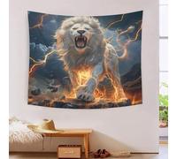 HLXZMCVBT Le Le lion 3D Effet Tapisserie Art Mural Tapisserie Murales Tapisserie Murale Tissu Pour Chambre Salon Collège Dortoir Tapisseries 70cmx100cm