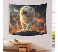 HLXZMCVBT Le Le lion 3D Effet Tapisserie Art Mural Tapisserie Murales Tapisserie Murale Tissu Pour La Chambre À Coucher Le Salon Le Dortoir Tenture Murale 150cmx200cm