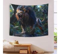 HLXZMCVBT Le Le lion 3D Effet Tapisserie DécoSourision Murale Tapisserie Murales DécoSourision Murale En Tissu Pour La Chambre À Coucher Le Salon Le Dortoir Tenture Murale 70cmx100cm