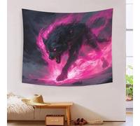 HLXZMCVBT Le loup 3D Effet Tapisserie Art Mural Tapisserie Murales DécoSourision Murale En Tissu Pour Chambre Salon Collège Dortoir Tenture Murale 70cmx100cm