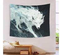 HLXZMCVBT Le loup 3D Effet Tapisserie DécoSourision Murale Tapisserie Murales Tapisserie Murale Tissu Pour La Chambre À Coucher Le Salon Le Dortoir Tapisserie 70cmx100cm