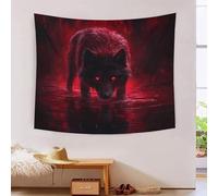 HLXZMCVBT Le loup 3D Effet Tapisserie DécoSourision Murale Tapisserie Murales Tapisserie Murale Tissu Pour Chambre Salon Serviette De Plage Tapisseries 180cmx230cm