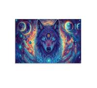 HLXZMCVBT Le loup Impression Sur Toile De Peintures, Toile Image Peinture，Animaux sauvages Mpression Ouvrages D'art Moderne Pour Décoration Murale 08x12inch(20x30cm)