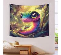 HLXZMCVBT Le serpent 3D Effet Tapisserie Art Mural Tapisserie Murales Tapisserie Murale Tissu Pour Chambre Salon Collège Dortoir Tenture Murale 150cmx200cm