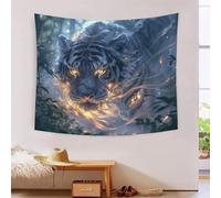 HLXZMCVBT Le tigre 3D Effet Tapisserie DécoSourision Murale Tapisserie Murales Tapisserie Murale Tissu Pour Chambre Salon Collège Dortoir Tapisseries 70cmx100cm
