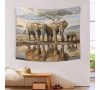 HLXZMCVBT Les éléphants 3D Effet Tapisserie Art Mural Tapisserie Murales DécoSourision Murale En Tissu DécoSourisions Murales, Art Mural, Nappes Tapisserie 100cmx150cm