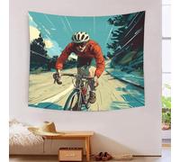 HLXZMCVBT Vélo de montagne 3D Effet Tapisserie DécoSourision Murale Tapisserie Murales DécoSourision Murale En Tissu Pour Chambre Salon Serviette De Plage Tenture Murale 130cmx150cm