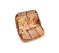 HLYICRQ Ensemble de papeterie Capybara, trousse à crayons Capybara avec papeterie incluse, ensemble avec stylos, règles à pince et plus encore, jolie papeterie Capybara pour enfants