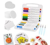 HLYICRQ Peinture Gonflable Magique, Kit de Peinture Texture Magique Ultime, Feutres à Dessin Gonflables Popcorn, pour Enfants, Fait Main