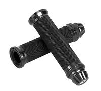 Hlyjoon 1Paire Moto Poignées Rétro Bande, Universel 7/8 Pouce 22mm Motocyclette Poignées de Guidon en Caoutchouc Aluminium (Titane)