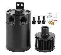 Hlyjoon Fydun Récupérateur d'huile à Chicane - 3/8in 2-Port Oil Catch Can en Alliage d'aluminium à Chicane Réservoir Réservoir Air Oil Séparateur Accessoire Universel