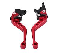 Hlyjoon Moto 2pcs 22mm 7/8" CNC En Aluminium Embrayage Tambour De Frein Levier Poignée Pièces De Rechange Fit pour Moto Universel(rouge)