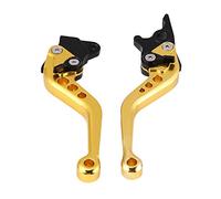 Hlyjoon Moto 2pcs 22mm 7/8" CNC En Aluminium Moto Embrayage Tambour De Frein Levier Poignée Pièces De Rechange Fit pour Moto Universel(Jaune) sur ron dirt bike+levier d'embrayage or