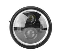 Hlyjoon Phare De Moto 12V DC LED Ampoule De Phare 16cm 6.5 Pouce Blanc Froid Moto Avant Phare Convient Pour Cruisers Choppers Café Racers optique phare moto
