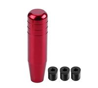 Hlyjoon Pommeau de levier de vitesse universel en alliage d'aluminium voiture poignée manuelle levier de vitesse 13 cm(rouge)