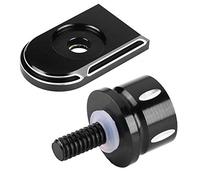 Hlyjoon Support de vis d'onglet de Boulon de siège, Couvercle de Bouton de Montage de vis d'onglet de Boulon de siège arrière de Moto en Aluminium Noirécrou de Selle Harley vis Garde Boue Harley