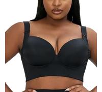 HLYLDL Femmes Grande Taille sans Couture Push up Confort Soutien-Gorge Armatures Dos Croisé Réglable Soutiens-Gorge de Tous Les Jours
