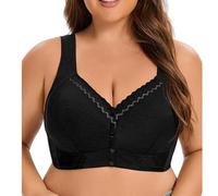 HLYLDL Femmes Soutiens-Gorge à Fermeture boutonnée sur Le Devant Dentelle Pratique sans Fil sans Couture Confort Post-Mastectomie chirurgicale Soutien-Gorge Grande Taille
