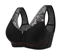 HLYLDL Soutien-Gorge à Fermeture éclair à Fermeture Frontale pour Femmes Couverture complète sans Fil Dentelle Fine Soutien-Gorge Grande Taille Soutien-Gorge T-Shirt Dos Nu