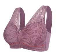 HLYLDL Soutien-Gorge à Fermeture éclair à Fermeture Frontale pour Femmes Couverture complète sans Fil Dentelle Fine Soutien-Gorge Grande Taille Soutien-Gorge T-Shirt Dos Nu