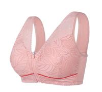 HLYLDL Soutien-Gorge zippé pour Femmes Soutien-Gorge en Dentelle Grande Taille Soutien-Gorge sans Fil Push-up de Tous Les Jours à Couverture complète