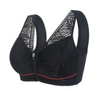 HLYLDL Soutien-Gorge zippé pour Femmes Soutien-Gorge en Dentelle Grande Taille Soutien-Gorge sans Fil Push-up de Tous Les Jours à Couverture complète