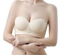 HLYLDL Soutiens-Gorge Non doublés pour Femmes Minimizer Bretelles Convertibles Soutiens-Gorge multidirectionnels Soutien-Gorge sans Couture en Silicone antidérapant