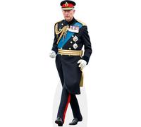 HM King Charles III (Medals) Silhouette en Carton Grandeur Nature
