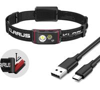 Hm5 800 Lumens Lampe Frontale De Trail Ultra Fine Et Légère Avec Lumière Rouge, Double Interrupteur, 105 Heures, Led Étanche Ipx6 Pour La Course, Le Camping, La Randonnée, La Chasse